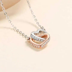 Double Heart Chain Necklace,,necklace of love,,Necklace of Love,necklaceoflove.com,US,Florida