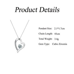 To My Beautiful Girlfriend Hollow Heart Crystal Pendant - Necklace of Love