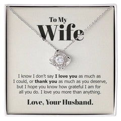 To My Wife Gift Necklace - Necklace of Love