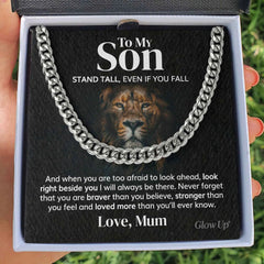 "To My Son" Stainless Steel Cuban Chain from Mom,,necklace of love,,Necklace of Love,necklaceoflove.com,US,Florida