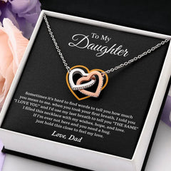 "To My Daughter" From Dad Interlock Necklace,,necklace of love,,Necklace of Love,necklaceoflove.com,US,Florida