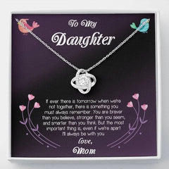 "To My Daughter From Mom Heart Knot Pendant,,necklace of love,,Necklace of Love,necklaceoflove.com,US,Florida