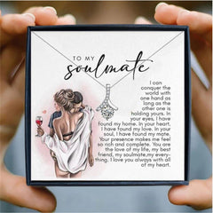 To My Soulmate Necklace for Women Luxury Designer Jewelry with Gift Card - Necklace of Love