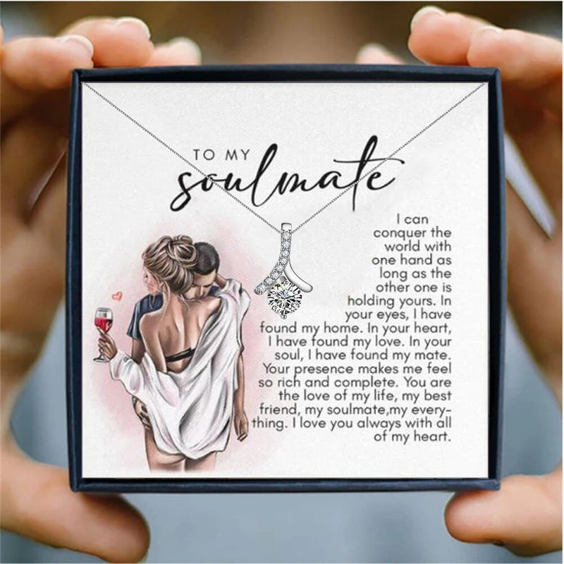 To My Soulmate Necklace for Women Luxury Designer Jewelry with Gift Card - Necklace of Love