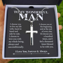 " To my Wonderful Man" Cross Pendant Necklace,,necklace of love,,Necklace of Love,necklaceoflove.com,US,Florida