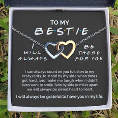 To My Bestie Double Interlocked Heart Necklace - Necklace of Love