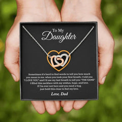 "To My Daughter" From Dad Interlock Necklace,,necklace of love,,Necklace of Love,necklaceoflove.com,US,Florida