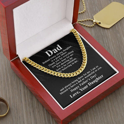 Dad Stainless Steel Cuban Chain Men Necklace,,necklace of love,,Necklace of Love,necklaceoflove.com,US,Florida