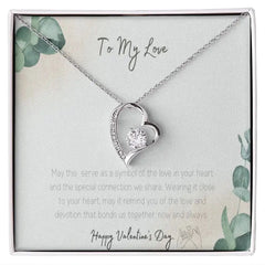 Valentines Symbol Of Love Necklace With Message Card Gift - Necklace of Love