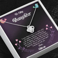 "To My Daughter From Mom Heart Knot Pendant,,necklace of love,,Necklace of Love,necklaceoflove.com,US,Florida