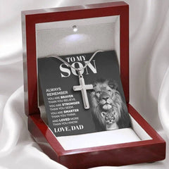 "To My Son" Cross Pendant Necklace,,Necklace of Love,,Necklace of Love,necklaceoflove.com,US,Florida