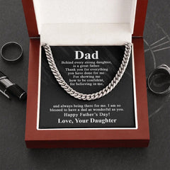 Dad Stainless Steel Cuban Chain Men Necklace,,necklace of love,,Necklace of Love,necklaceoflove.com,US,Florida