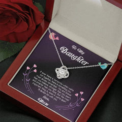 "To My Daughter From Mom Heart Knot Pendant,,necklace of love,,Necklace of Love,necklaceoflove.com,US,Florida