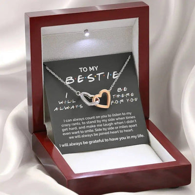 To My Bestie Double Interlocked Heart Necklace - Necklace of Love