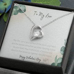 Valentines Symbol Of Love Necklace With Message Card Gift - Necklace of Love