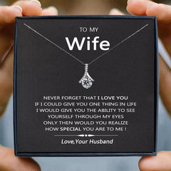 To my wife never forget I love you necklace - Necklace of Love