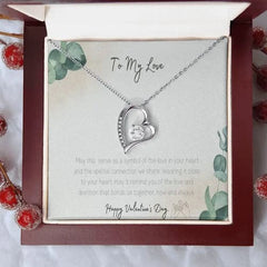 Valentines Symbol Of Love Necklace With Message Card Gift