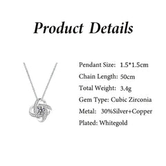 Fashion Crystal Pendant Necklace Women with Rotated Rosebox,,necklace of love,,Necklace of Love,necklaceoflove.com,US,Florida