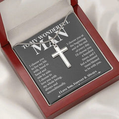 " To my Wonderful Man" Cross Pendant Necklace,,necklace of love,,Necklace of Love,necklaceoflove.com,US,Florida