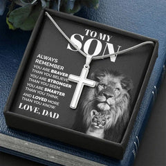 "To My Son" Cross Pendant Necklace,,Necklace of Love,,Necklace of Love,necklaceoflove.com,US,Florida