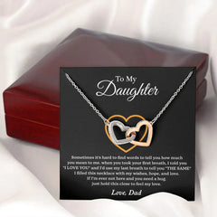 "To My Daughter" From Dad Interlock Necklace,,necklace of love,,Necklace of Love,necklaceoflove.com,US,Florida