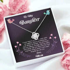 "To My Daughter From Mom Heart Knot Pendant,,necklace of love,,Necklace of Love,necklaceoflove.com,US,Florida