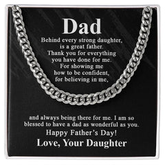 Dad Stainless Steel Cuban Chain Men Necklace,,necklace of love,,Necklace of Love,necklaceoflove.com,US,Florida